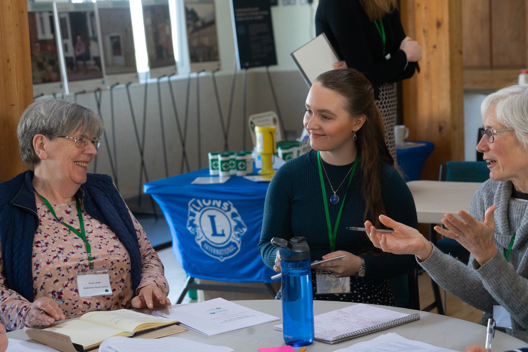 Two ladies and a lady from JBA consulting discussing resilience planning