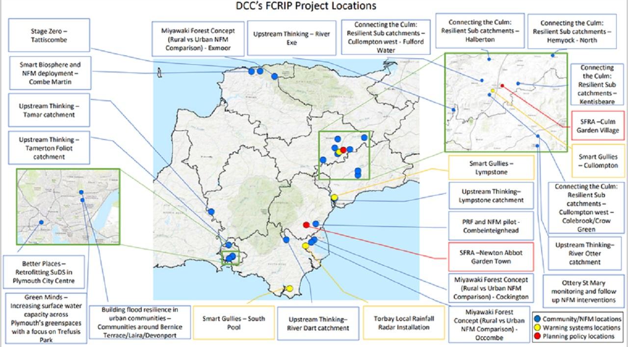 Map of FCRIP projects
