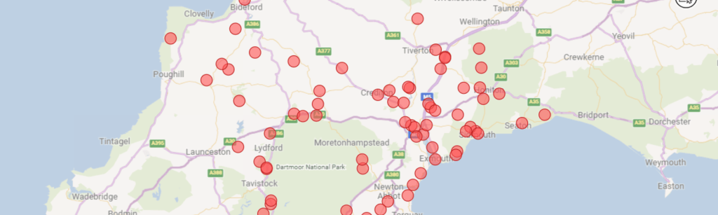 Map of emergency plan locations