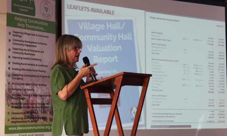A speaker addresses the Rural Futures Conference  