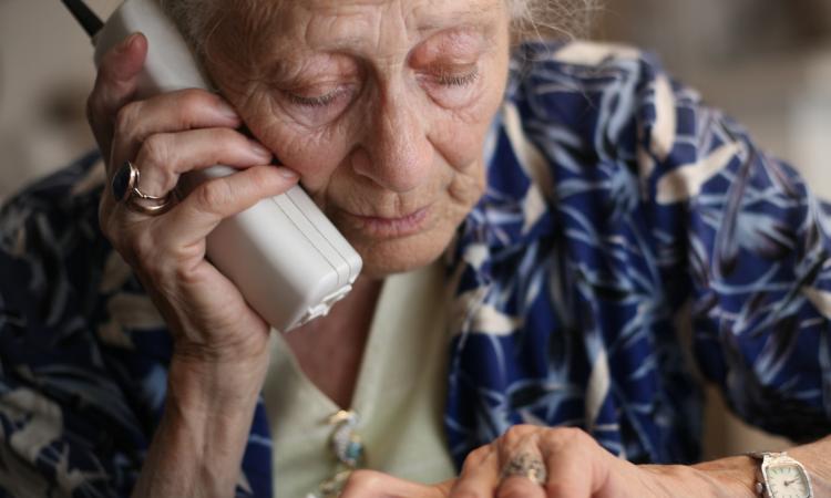 Elderly lady on the telephone