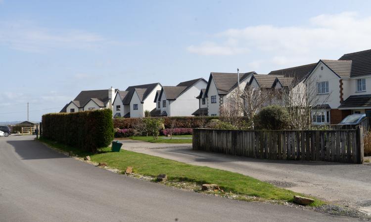 Rural housing in Langtree