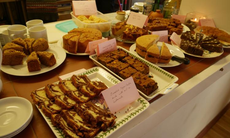 Delicious cakes at South Pool Village Hall