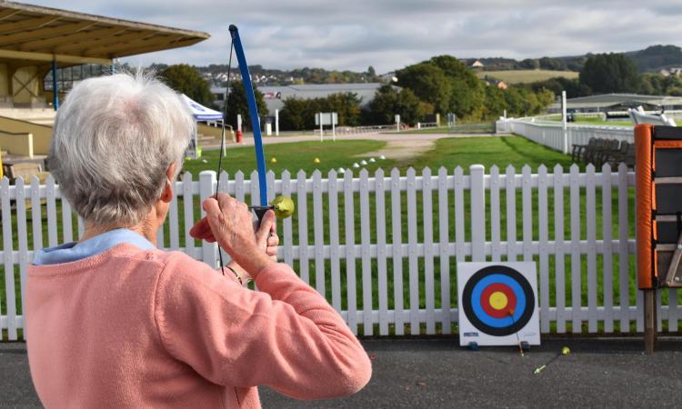 older woman archery