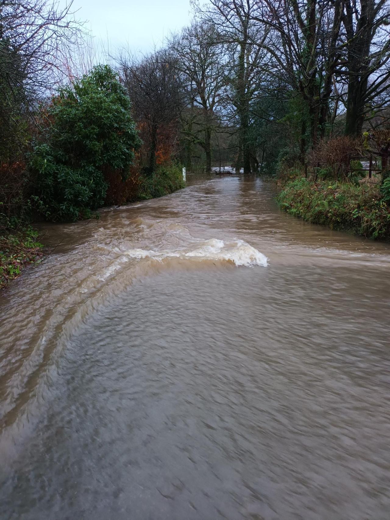 Flooded road