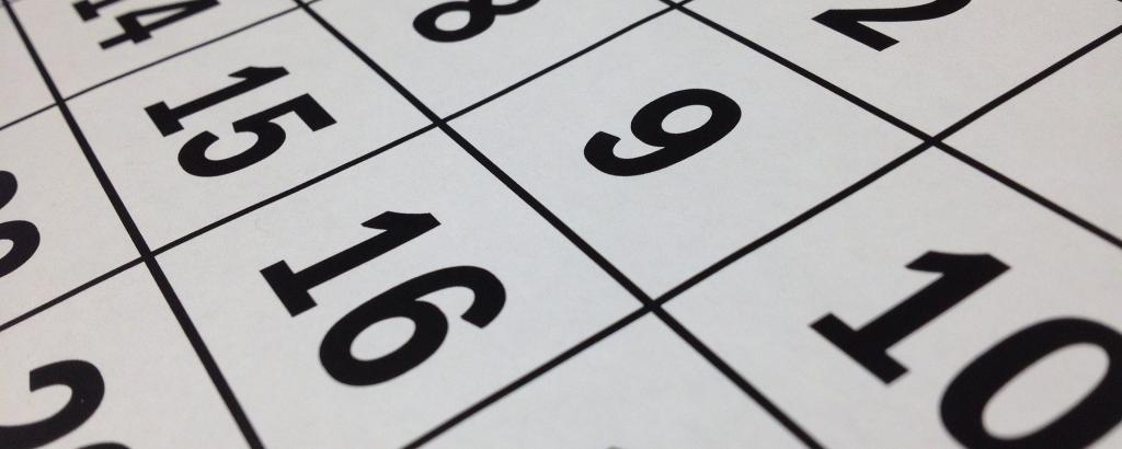 dates in a calendar