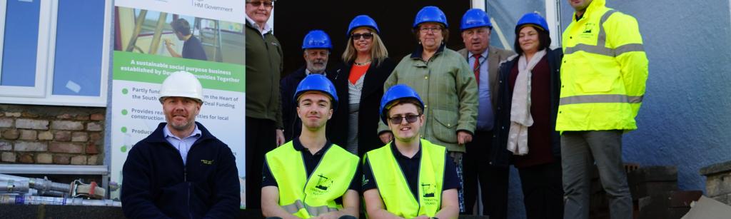 First constructing futures property in torquay, group shot with apprentices and all supporters