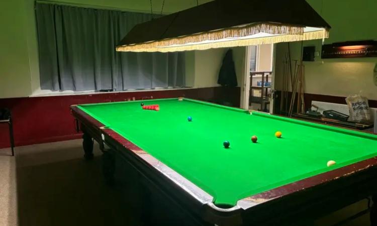 A full size snooker table