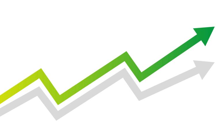 Green arrow going up