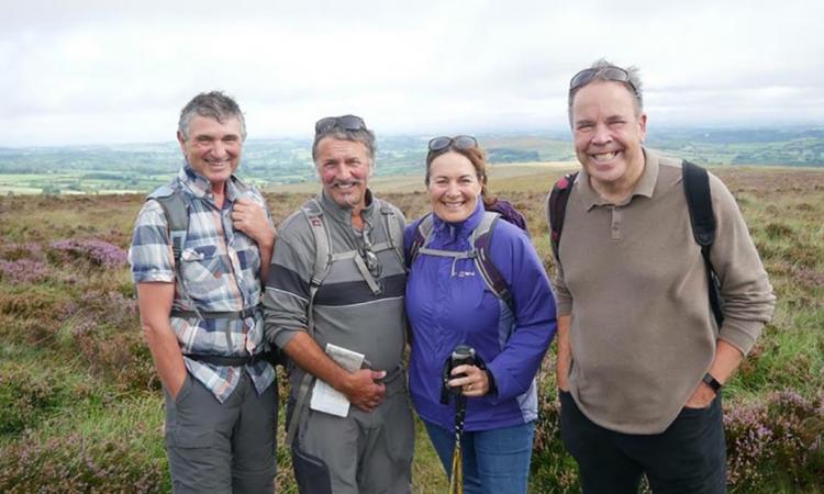 Jimmy Frost and walkers for Walk for WIdecombe